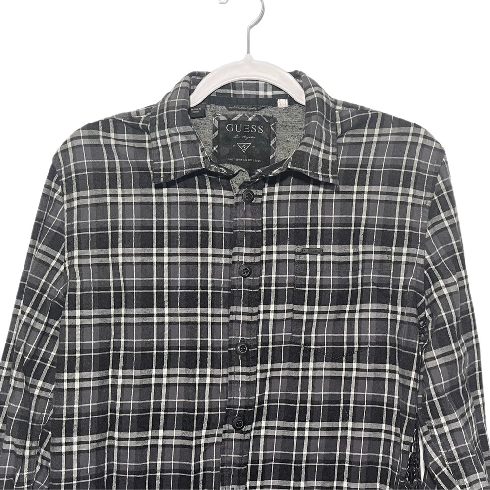 Guess Forrester Embroidered Plaid Flannel Shirt - Like New Condition - Picture 3 of 10